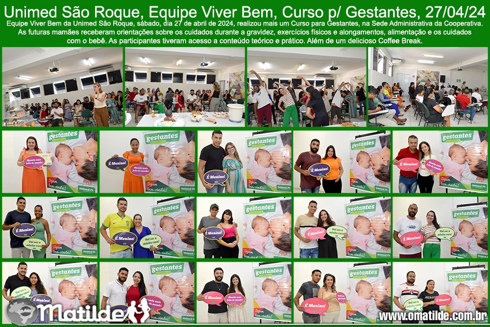 Equipe Viver Bem -Unimed So Roque- Curso p/ Gestantes,27/04
